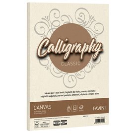 61556 Carta Calligraphy Canvas - A4 - 200 gr - avorio 02 - Favini - conf. 50 fogli