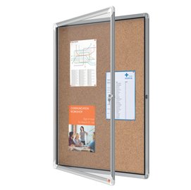 61700 Bacheca per interni - fondo in sughero - 9 fogli A4 - verticale - Nobo