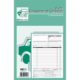 61712 Blocco DDT - 33 fogli 3 copie autoricalcanti - 23 x 14