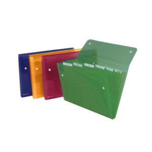 Portadocumenti a soffietto Ice - 6 tasche - 22 x 30 cm - PP - colori assortiti - Rexel