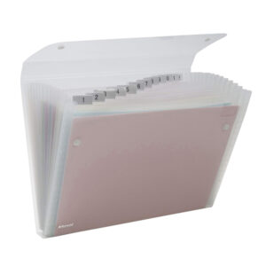 Portadocumenti a soffietto Ice - 13 tasche - 22 x 30 cm - PP - trasparente - Rexel