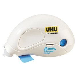 64400 Correttore a nastro Compact Correction - 5 mm x 10 mt - plastica riciclata - Uhu
