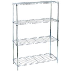 Libreria Archimede Light - 4 ripiani - acciaio cromato - 36 x 90 x 137 cm - Serena Group