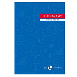 Scadenzario Gennaio/Dicembre - uso mano - 17 x 24cm - 24 fogli - BM