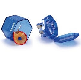 68984 Temperamatite con contenitore - 3 fori - con serbatoio - colori assortiti - Giotto