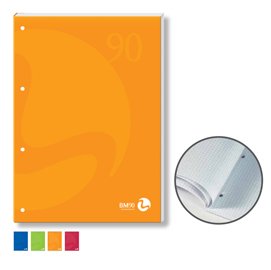 71059 Blocco notes BM90 - A4 - collato lato lungo - quadretti 5mm - 50fg - 90gr - 4fori - copertina 250gr - BM