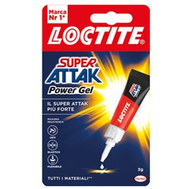 71941 Colla Super Attak Power Gel - 3 gr - trasparente - Loctite