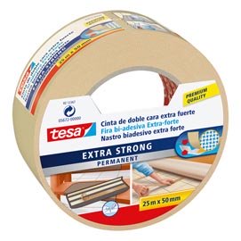 05672-00000
4042448238429
tesa Extra Strong Permanent 25m x 50mm Nastro biadesivo Extra Forte - 50 mm x 25 m - PP - bianco - Tesa