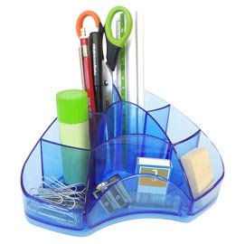 72055 Portapenne Multipot Classic - 14 x 20 x 9 cm - azzurro trasparente - Arda