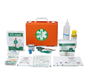 73552 Valigetta di pronto soccorso Medic 1 - 25x19x9 cm - fino a 2 persone - arancio - PVS