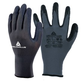73633 Guanti da lavoro VE630 - poliestere - palmo in lattice - taglia 10 - grigio - Deltaplus