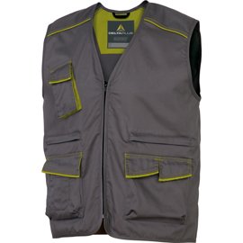 Gilet da lavoro PanostyleR M6GIL - sargia/poliestere/cotone - taglia L - grigio/verde - Deltaplus