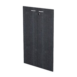 Coppia ante Easy - per mobile medio - 80 x 115 cm - spessore 18 mm - melaminico - nero venato