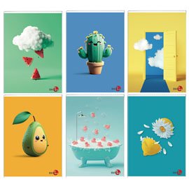 Maxiquaderno Vibes fantasia - A4 - 40+2 fogli - 80gr - 5mm c/margine - BM