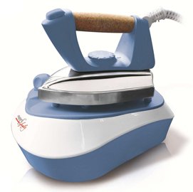 76501 Ferro da stiro Pratica - a caldaia - 23x15x32 cm - 2000 W - 220/240 V - bianco/azzurro - Melchioni family