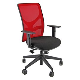 76657 Seduta operativa Pentagon Y10 PNA - con braccioli regolabili - nero/rosso - Unisit