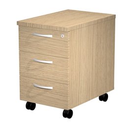 76686 Cassettiera Agorà - 3 cassetti - con ruote - 44 x 60 x 60 cm - rovere