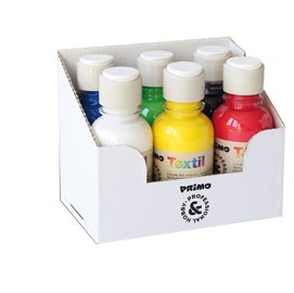 79448 Colori per tessuti - 125 ml - colori assortiti - Primo - box 6 pezzi