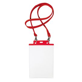 80280 Portanome Pass 7 St M - cordoncino rosso - 15 x 21 cm (A5) - rosso - Sei Rota - conf. 10 pezzi