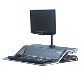 80723 Postazione di lavoro Sit Stand Lotus - nero - Fellowes