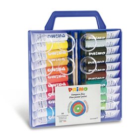 82093 Tubi tempera - 12 ml - colori assortiti - Primo - astuccio 22 pezzi