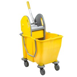 Carrello per pulizie Pressduo - 30 L - 60 x 36 x 82 cm - giallo - Medial