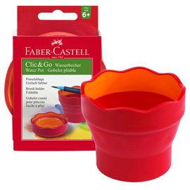 Vaschetta Click & Go - multiuso - rossa - Faber-Castell