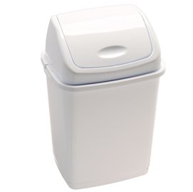 82732 Pattumiera con coperchio basculante Rif Basic - 44x33x68 cm - 50 L - bianco - Medial