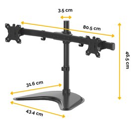 82789 Braccio porta monitor Doppio Freestanding - Fellowes