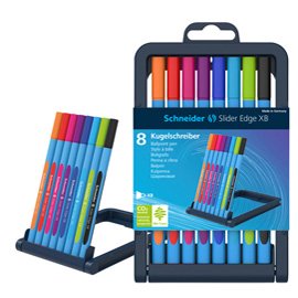 83367 Penna a sfera Slider Edge - tratto XB - colori assortiti - Schneider - astuccio 8 pezzi