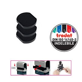 83416 Tampone di ricambio 6/4630 - nero - Trodat - conf. 3 pezzi