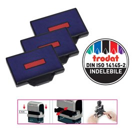83436 Tampone di ricambio 6/56/2 - blu/rosso - Trodat - conf. 3 pezzi