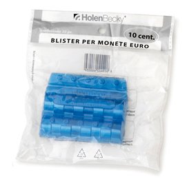 83535 Portamonete - PVC - 10 cent - blu - HolenBecky - blister 20 pezzi