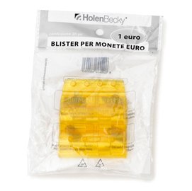 83538 Portamonete - PVC - 1 euro - giallo - HolenBecky - blister 20 pezzi