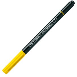 85035 Pennarello Aqua Brush Duo - punte 2/4 mm - giallo limone - Lyra