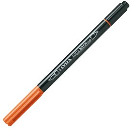 85037 Pennarello Aqua Brush Duo - punte 2/4 mm - arancio - Lyra