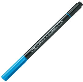 85043 Pennarello Aqua Brush Duo - punte 2/4 mm - azzurro - Lyra