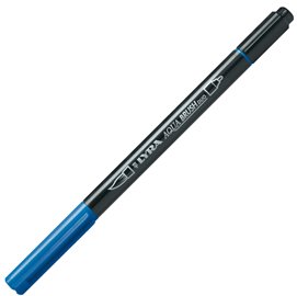 85045 Pennarello Aqua Brush Duo - punte 2/4 mm - blu di prussia - Lyra