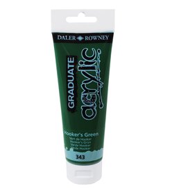 85502 Colore acrilico fine Graduate - 120 ml - verde Hooker - Daler Rowney