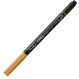 85744 Pennarello Aqua Brush Duo - punte 2/4 mm - ocra bruna - Lyra