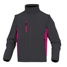 86181 Giacca Softshell MySen 2 - tessuto Softshell/poliestere/elastan - taglia M - grigio/fucsia - Deltaplus