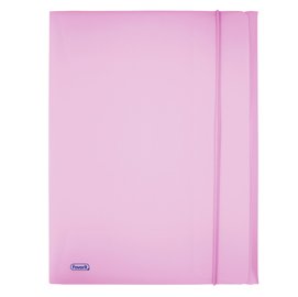 86563 Cartella 3 lembi con elastico Pastel - 24 x 33cm - dorso 1 cm - PP - glicine - Favorit
