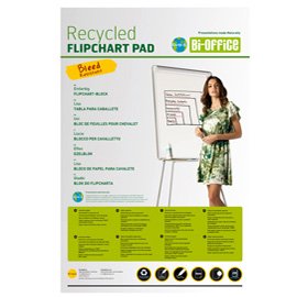 86891 Blocchi per lavagna Earth - 65 x 98 cm - 50 fg - bianco - Bi-Office