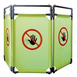 Barriera per interni - NO ENTRY - 3 pannelli - 170 x 100 cm - PL - giallo