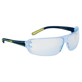 Occhiali detectabili Helium2 - policarbonato - monoblocco - trasparente/blu - Deltaplus