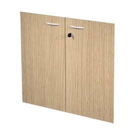 89546 Coppia ante Easy - per mobile basso - 80 x 67 cm - spessore 18 mm - melaminico - rovere