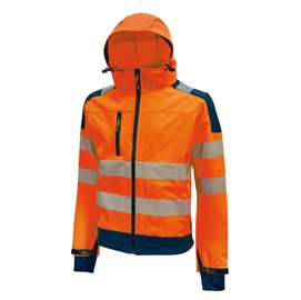 89953 Giacca alta visibilità Softshell Miky - taglia M - arancio fluo - U-Power