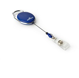 90050 Chiocciola YO-YO Style per portabadge - blu - filo retrattile 80 cm - Durable - conf. 10 pezzi