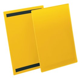 90109 Buste identificative - con bande magnetiche - A4 verticale - giallo - Durable - conf.50 pezzi
