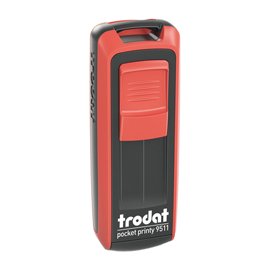 Timbro tascabile Pocket Printy 9512 - personalizzabile - 47 x 18 mm - 5 righe - autoinchiostrante - Trodat